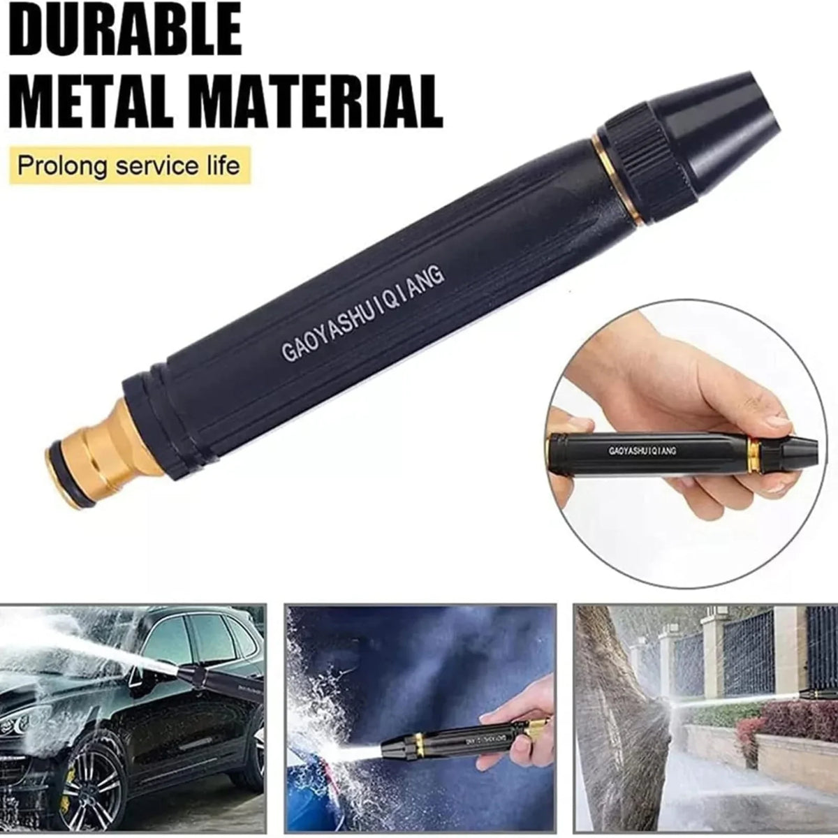 High Pressure Brass Water Spray Nozzle | Car Wash, Gardening & Home Cleaning | Buy 1 Get 1 FREE
